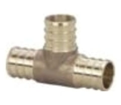 Viega 46560 PureFlow Tee 1 Inch PEX Brass Crimp Lead-Free