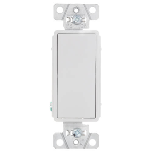 Pass & Seymour 2621-W 120/277 Volt AC 15 Amp 1-Pole Specification Construction Grade Decorator Switch White