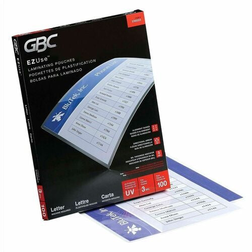 GBC Gbc GBC3745003 Laminating Pouches 3 Mil Letter Size 100 Pack
