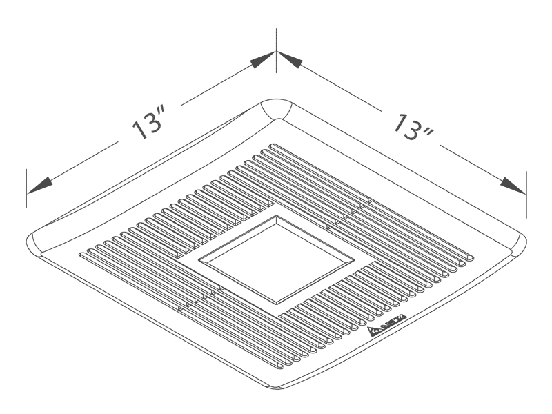 DELTA BREEZ Delta Breez SLM50-110LED-C BreezSlim 13W LED/16.5W Fan 50/80/110 CFM