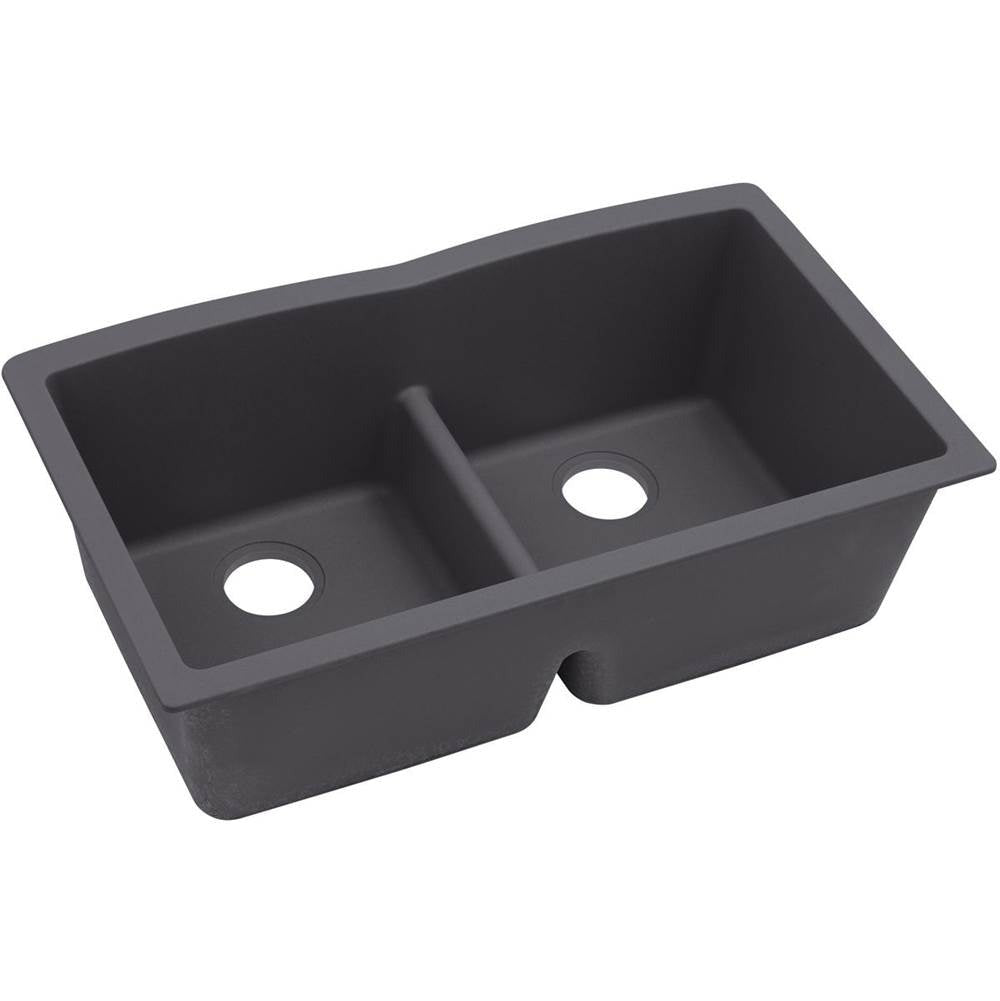 ELKAY Elkay ELXDULB3322CH0 Quartz Luxe Equal Double Bowl Undermount Sink (33 x 19 in.)