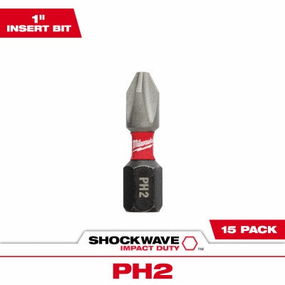 MILWAUKEE Milwaukee 48-32-5003 Phillips Insert Bit 1 in 15 Pack