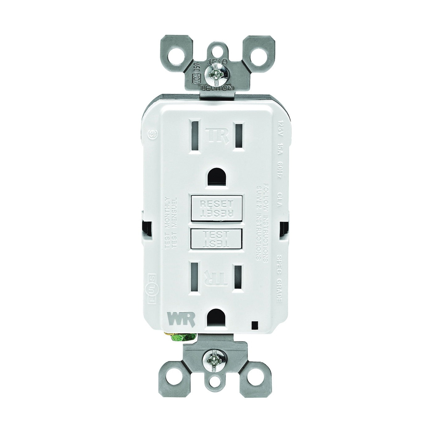 LEVITON Leviton R92-GFWT1-0KW SmartlockPro Self-Test GFCI 15 Amp (Pack of 1)