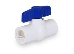 Everflow 265T034 3/4 SCH. 40 PVC Threaded Ball Valve White NSF Approved 265T034