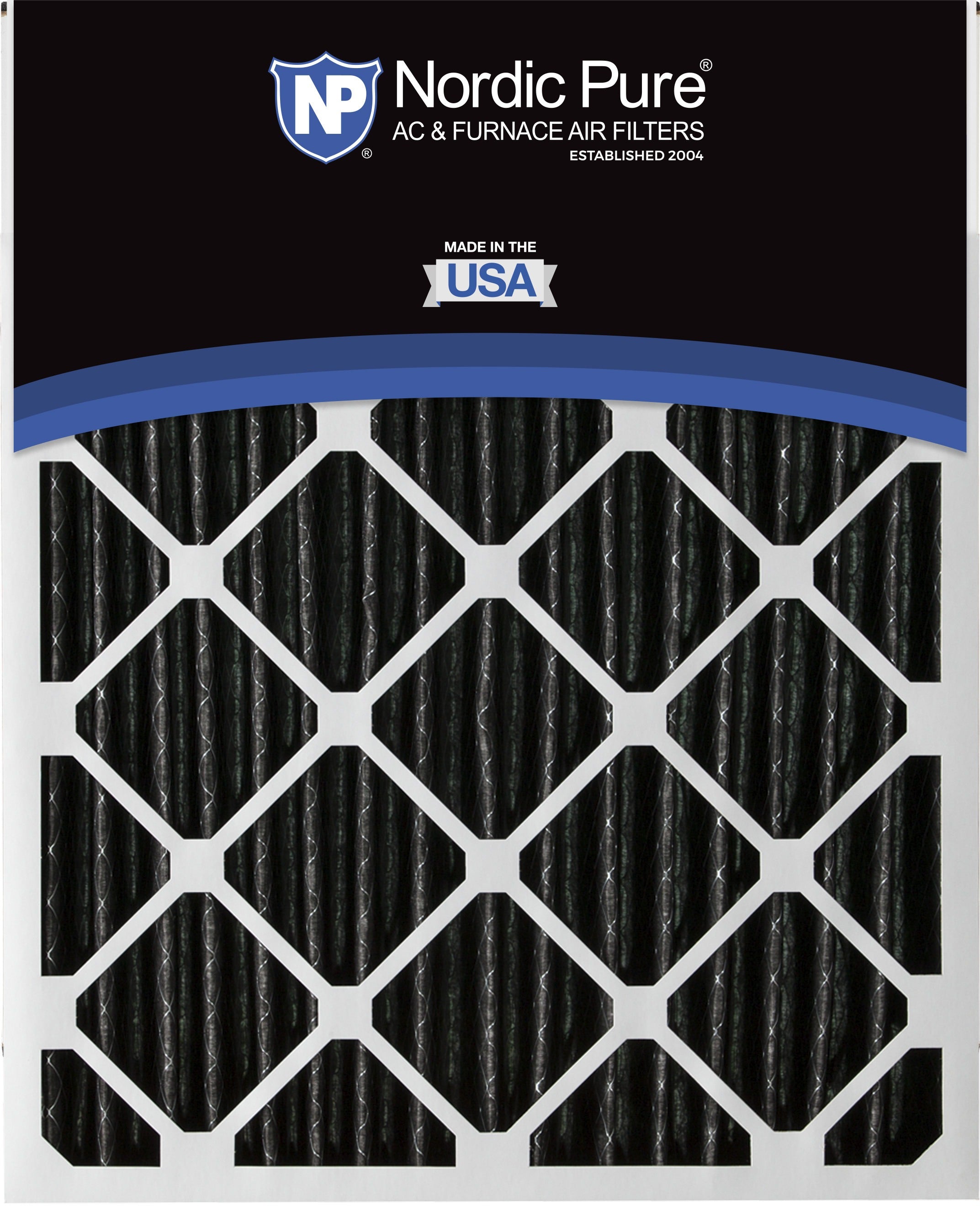 NORDIC PURE Nordic Pure 18x18x2PCP-3 Carbon Pleated Filter Merv 8 3 Pack