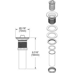 Elkay LK36 2 Basket Strainer Chrome