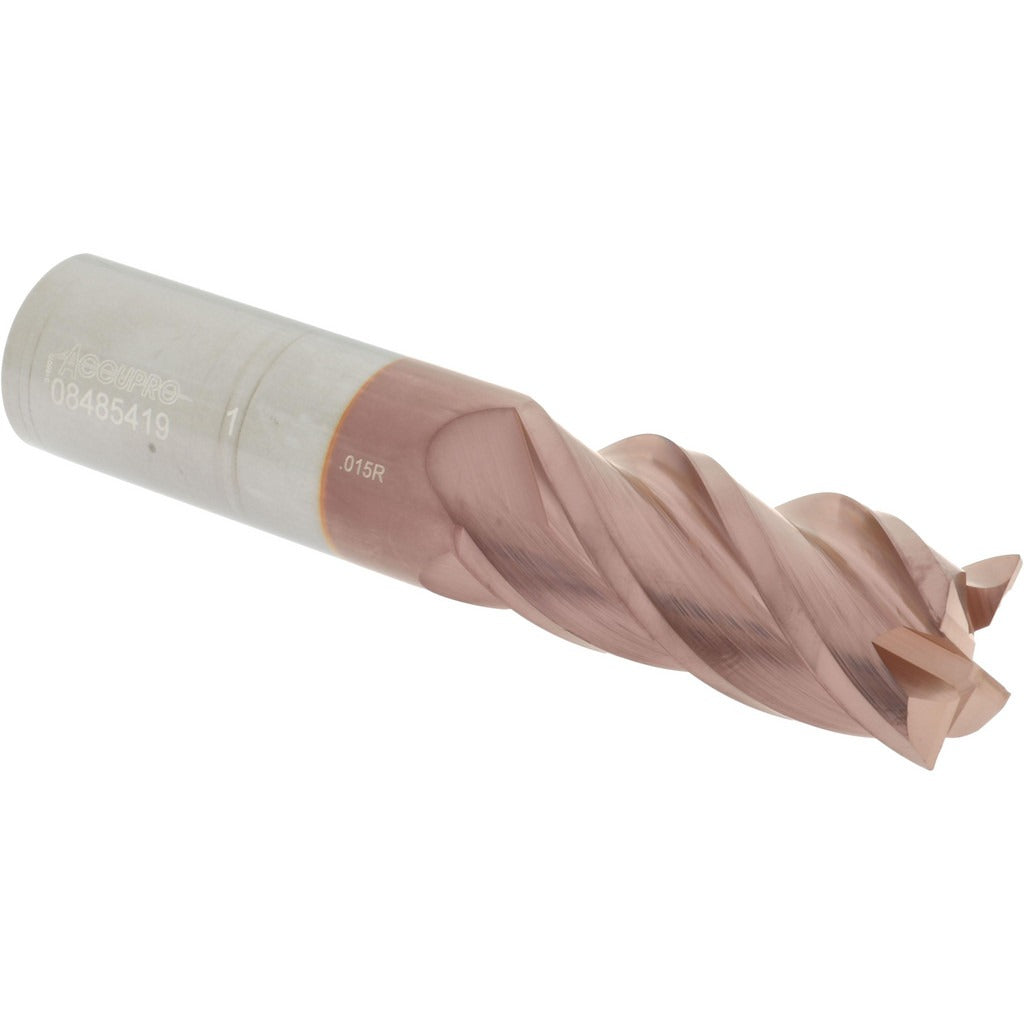 ACCUPRO Accupro 12182979 Corner Radius End Mill 1in 4 Flute Ticn