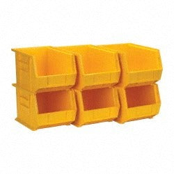 QUANTUM STORAGE SYSTEMS Quantum Storage QUS239YLCS Hopper Stacking Bin Yellow 6-pack
