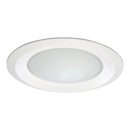 Halo 6150WH Dome Low Profile Circle Lens Trim 6 in ID x 7-3/4 in OD CFL/Halogen/Incandescent/LED Lamp