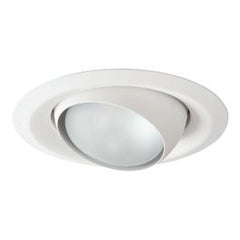 Halo 6130WH Adjustable Eyeball Trim With White Self-Flange Ring 6 in ID x 7-3/4 in OD BR30/PAR30 Lamp