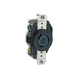 LEVITON LEVITON 2330 Locking Receptacle 20 Amp 277 Volt Flush Mounting Industrial Grade Grounding V-0-MAX Black