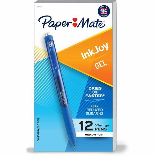 PAPER MATE Paper Mate PAP1951721A Retractable Gel Pen 0.7mm Blue 12pk