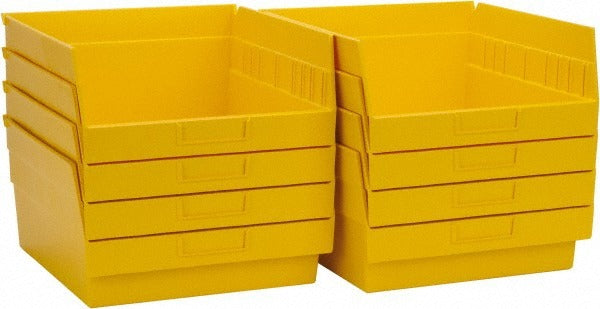 QUANTUM STORAGE SYSTEMS Quantum Storage QSB209YLCS Hopper Shelf Bin Yellow 8-pack
