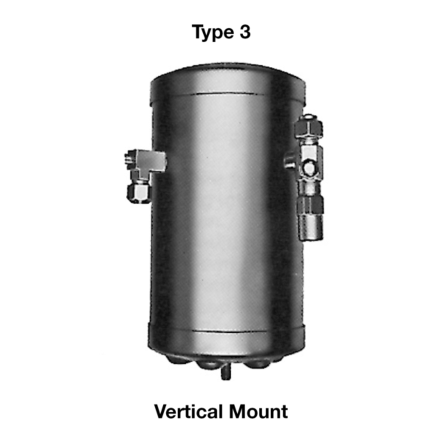REFRIGERATION RESEARCH Refrigeration Research 9021 Receiver 1/4 inches ID Sweat x 1/4 inches ID Sweat Vertical Mount 4-Pound Pump Down Capacity