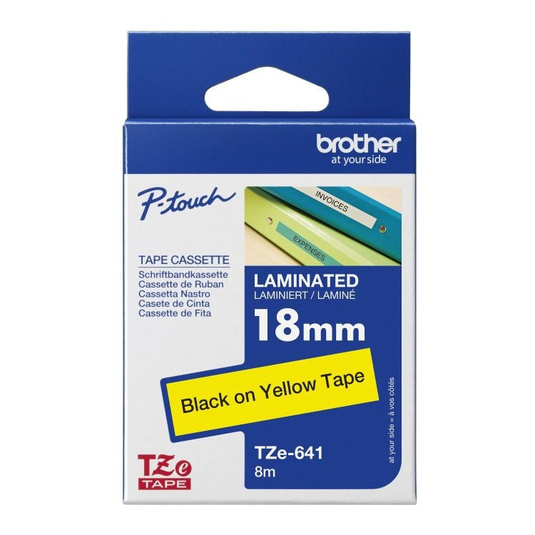 BROTHER Brother BRTTZE641G P-touch TZe641 Laminated Label Tape 18mm x 8m