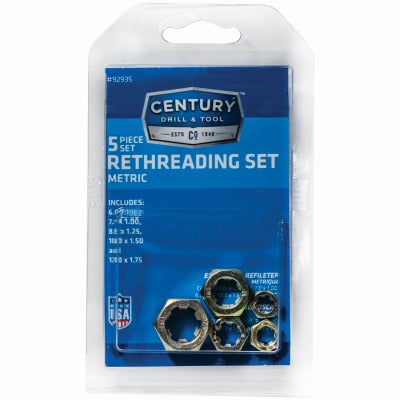 CENTURY DRILL & TOOL Century Drill Tool 92935 5pc Metric Rethreading Die Set