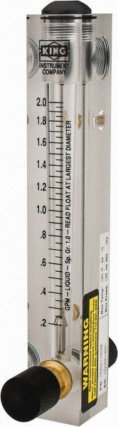 KING TECHNOLOGY King 75302115C-06 Panel Mount Flowmeter 2 Gpm Npt