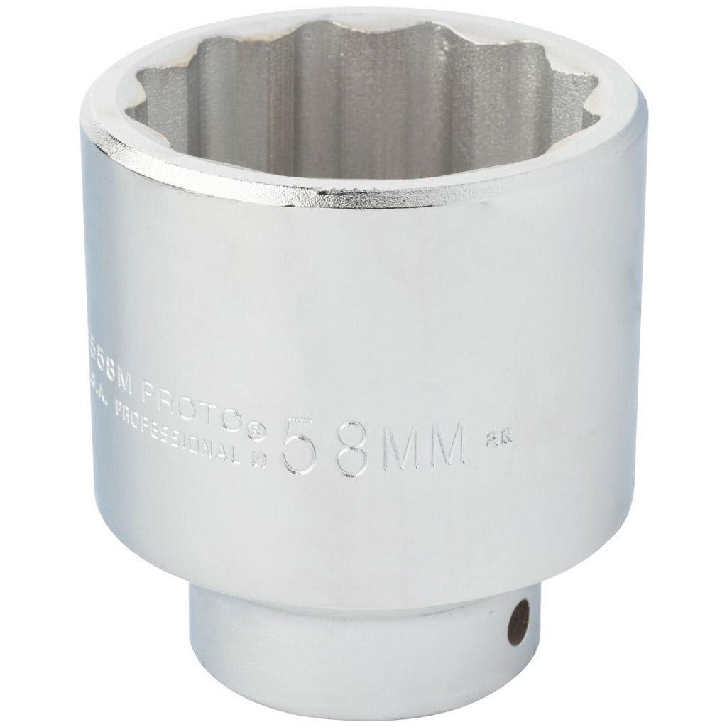 PROTO Proto J5558M 58mm 12-point 3/4 Drive Hand Socket