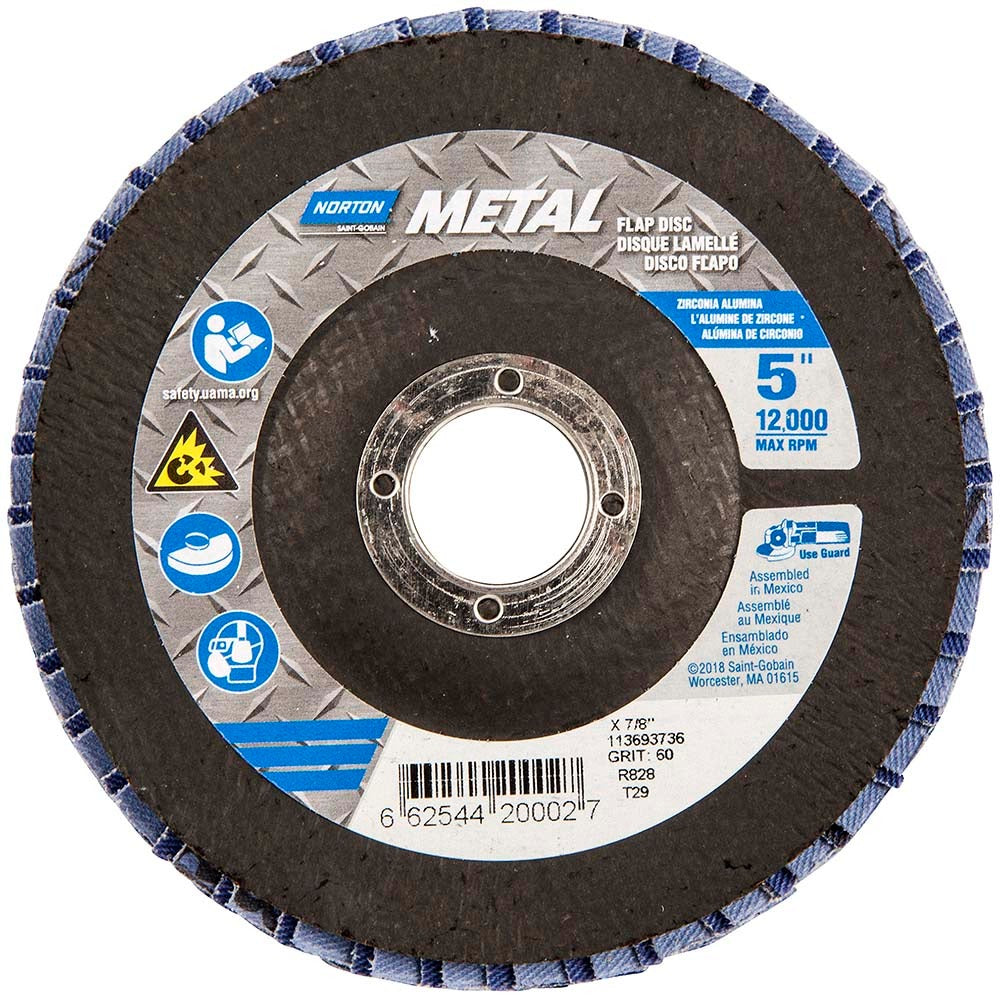 NORTON Norton 66254420002 Flap Disc 60 Grit Type 29 5 Inch