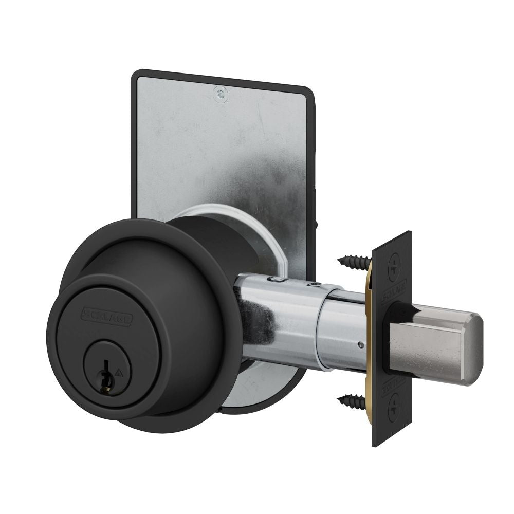 SCHLAGE Schlage Commercial B560P622ISLOC Grade 2 Deadbolt Matte Black
