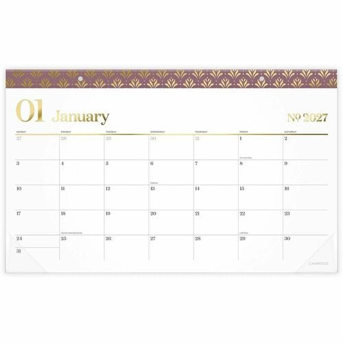 AT-A-GLANCE At-a-glance AAG1606705 Monthly Desk Pad Calendar Pink