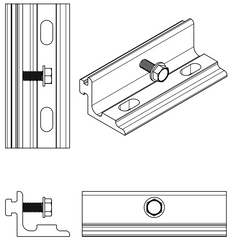 Unirac 403216M ULA Rail Bracket 2in W/ 1-Ubolt 3 Hex Head Bolts And 5 Flange Nuts