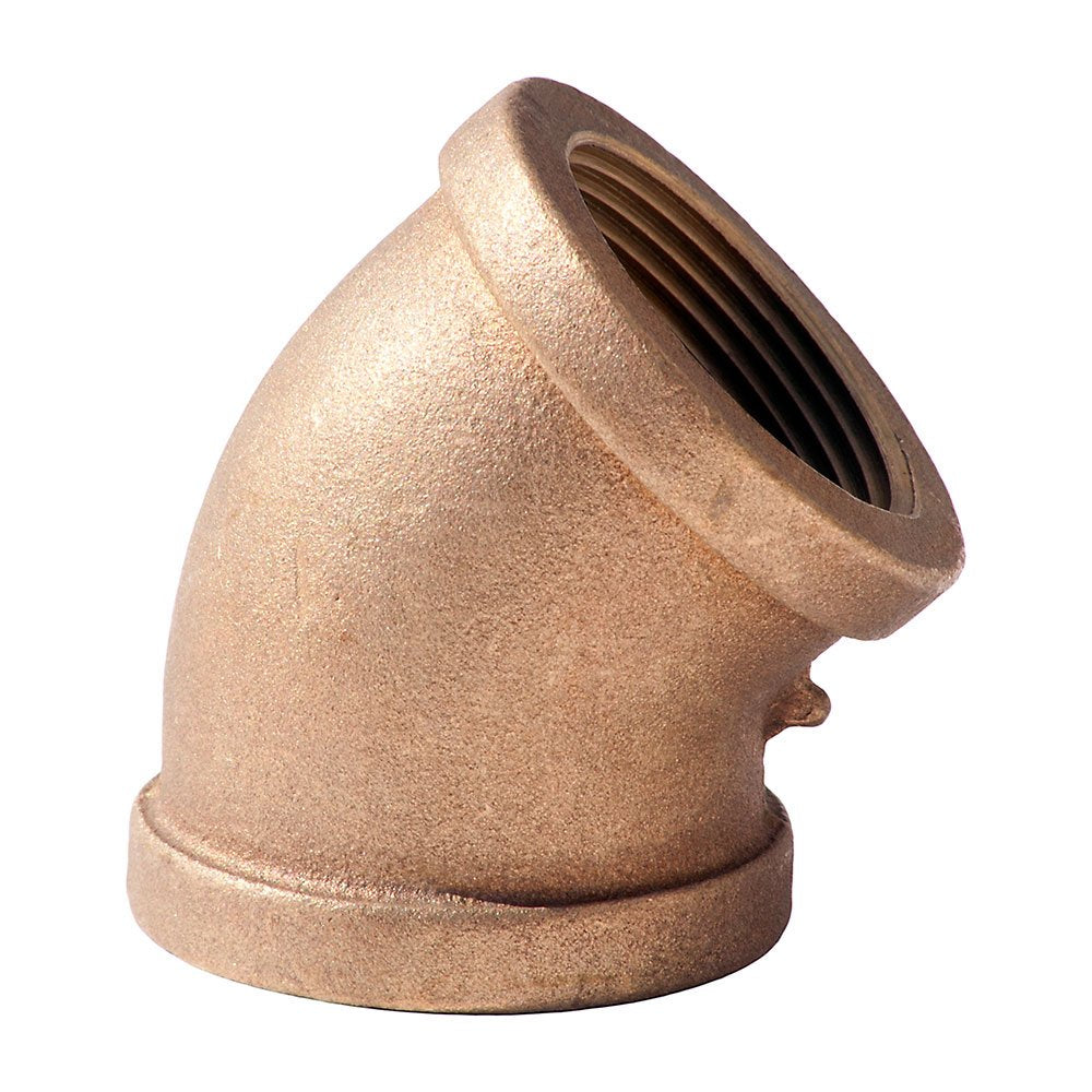 MERIT BRASS Merit Brass X102-04 Brass Pipe Fitting 45 Degree Elbow 1/4 x 1/4 NPT Female