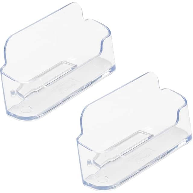 DEFLECTO Deflecto DEF70501 Desktop Business Card Holder 3-3/4 in x 1-7/8 in x 1-1/2 in (2/PK)