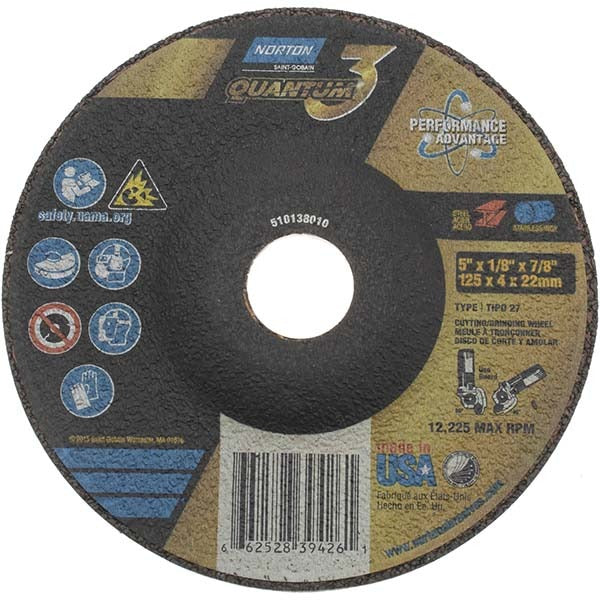 NORTON Norton 66252839426 Type 27 Grinding Wheel 5in 24 Grit