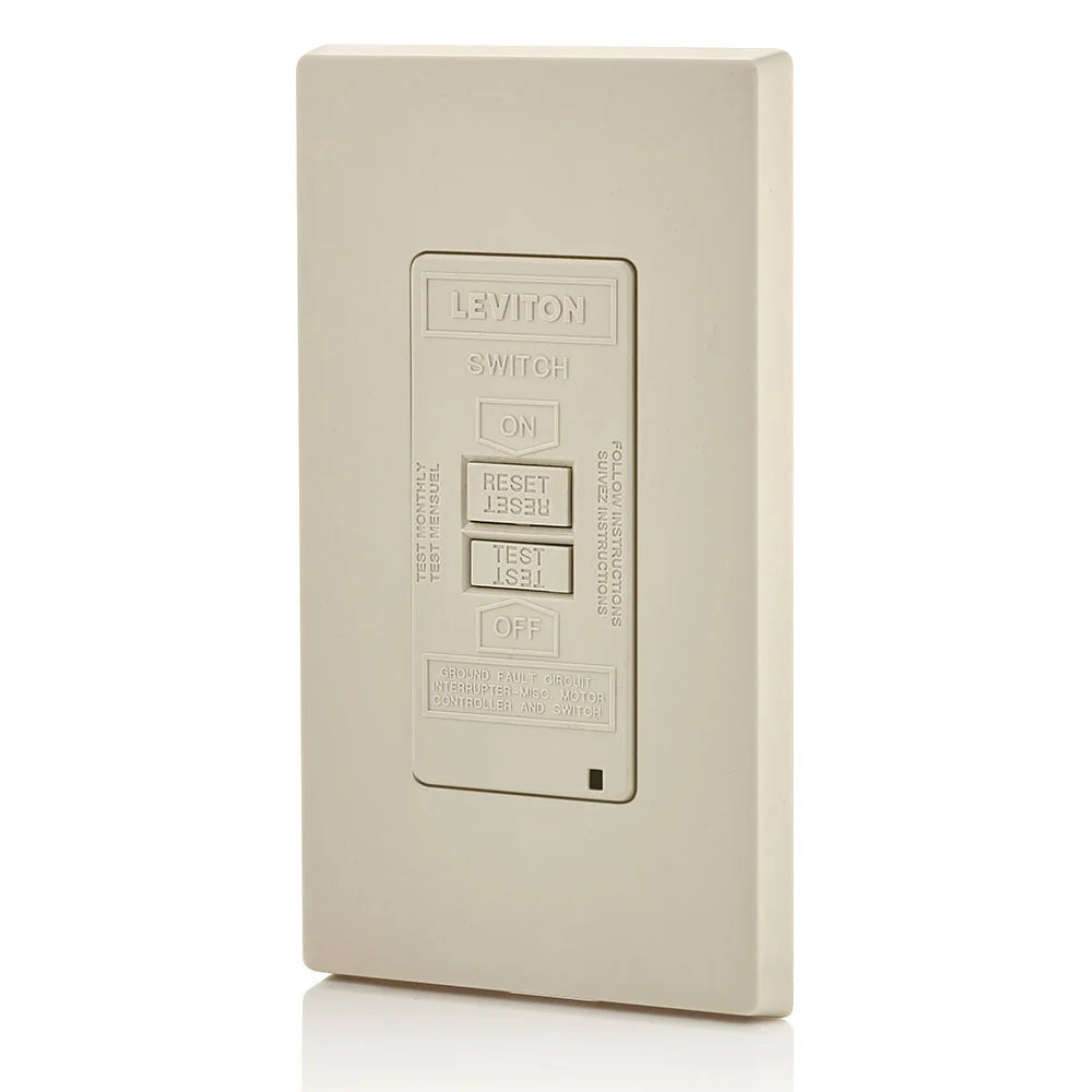 LEVITON Leviton GFRBF-T Self-Test Blank Face GFCI Receptacle, 20A - 125V - Light Almond