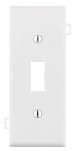 LEVITON Leviton PSC1-W Combination Sectional Toggle Switch Wallplate 1 Gang Thermoplastic Nylon White