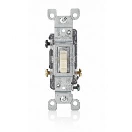 Leviton 1463-GLI 3-Way Grounding Illuminated-Off AC Quiet Toggle Switch 120 V 15 A