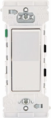 LEVITON Leviton Mfg Co B02-E5601-0SW Single Pole Switch 15A White