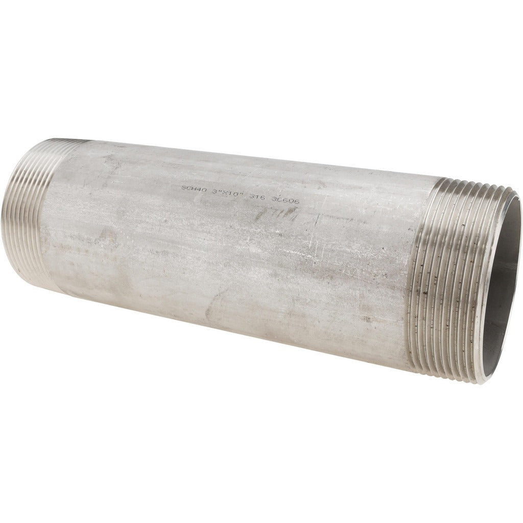 VALUE COLLECTION Value Collection 6BN3X10 Stainless Steel Pipe Nipple Sch 40