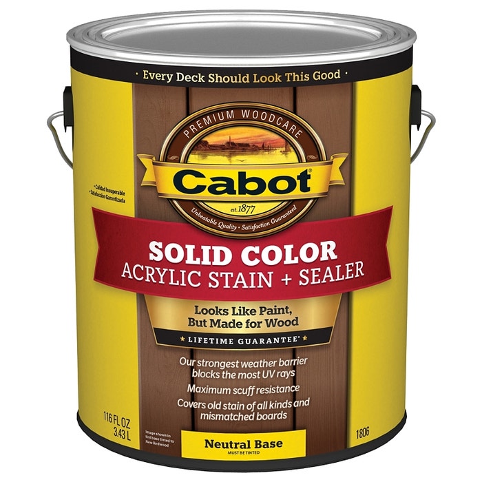 CABOT Cabot 140.0001806.007 Solid color acrylic stain and sealer 1 gal