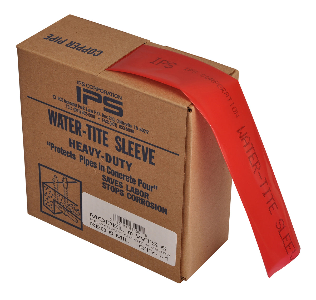 IPS Corporation 83405 Water-Tite 83405 Pipe Sleeve 1/2 to 1 in Nominal 200 ft L x 0.004 in Thick