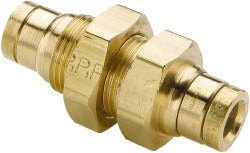 PARKER Parker 62PTCBH-6 Brass Bulkhead Union 3/8 Inch Tube Od