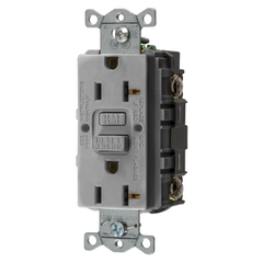 Hubbell Wiring Device-Kellems GFRST20GY 20 Amp 125 Volt 2-Pole 3-Wire NEMA 5-20R Gray GFCI Receptacle