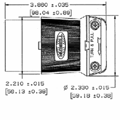 Hubbell HBL2743 30 Amp 600 Volt 3-Pole 4-Wire NEMA L17-30R Black and White Locking Connector Body