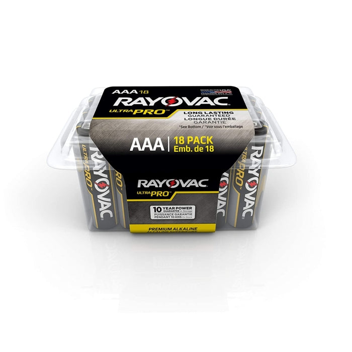 Rayovac ALAAA-18PPJ AAA Size 1.5 Volt 18 Pack Contractor Pack UltraPro Alkaline Batteries