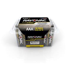 Rayovac ALAAA-18PPJ AAA Size 1.5 Volt 18 Pack Contractor Pack UltraPro Alkaline Batteries