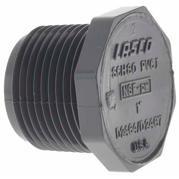 VALUE COLLECTION Value Collection 15462 Pvc Hex Plug 1 in Sch 80 Mipt 5-pack