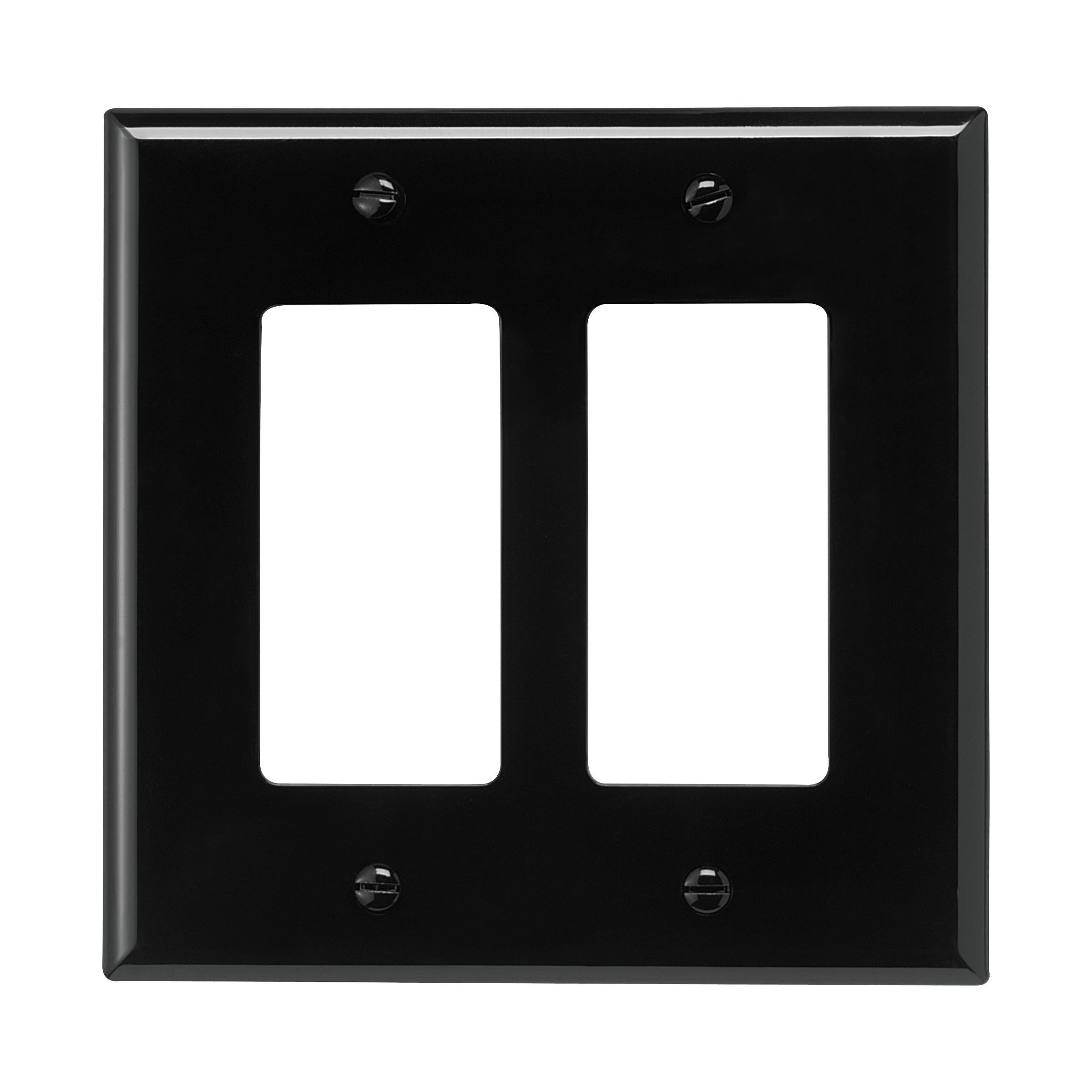 EATON Eaton PJ262BK Decorator Wallplate (2-Gang Mid)