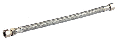 Everflow 27620-NL 20 SS Braided Delta Flex Supply 3/8 MIP Comp X 3/8 FIP Comp UPC/NSF61 Lead Free