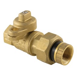 Jomar 241-004D Ball Valve 175-LWIN Brass 3/4 Inch NPT Lockwing Full Port Insulated Tailpiece 175PSI