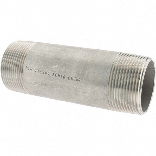 VALUE COLLECTION Value Collection 6BN11/2*5 Ss Pipe Nipple 1-1/2 in 316L Sch 40