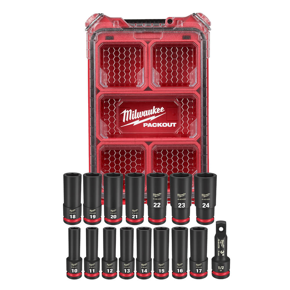 MILWAUKEE Milwaukee Tool 49-66-6803 Impact Socket Set 16pc 1/2 in