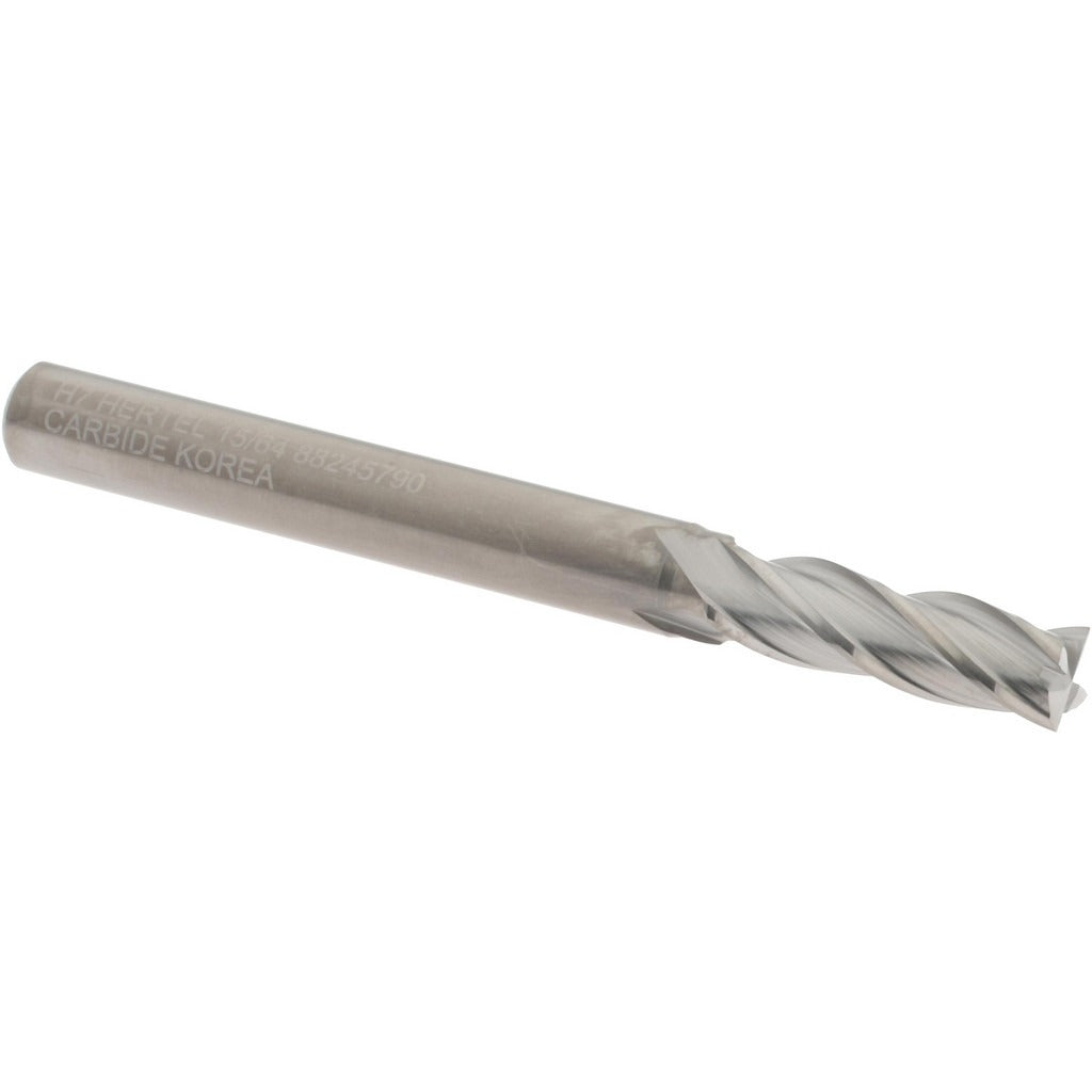 HERTEL Hertel 750498 Square End Mill 15/64 in 4 Flute Solid Carbide
