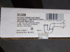 Brasscraft 0530B 1-1/2 Adjustable P-Trap With Cleanout