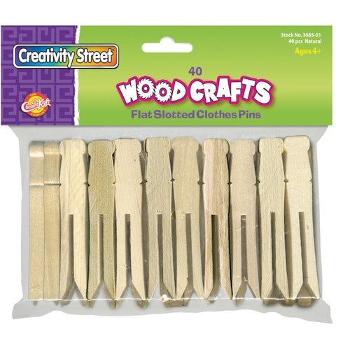 PACON Pacon PAC368501 Wood Clothespins 3.75 in Pack of 40